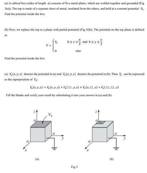 a cubical box consists of five metal plates|Answered: A cubical box (sides of length a) .